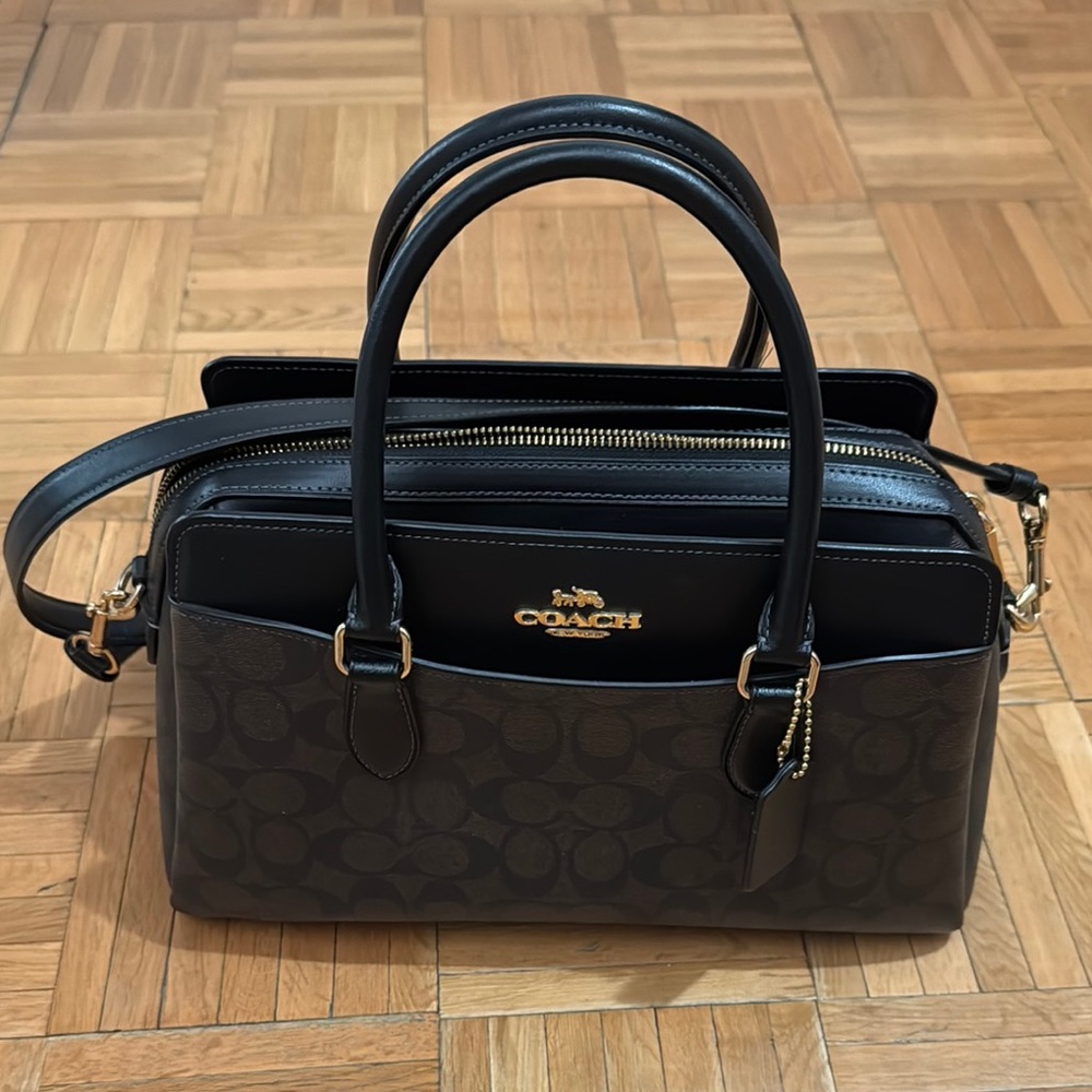 Coach Black and Brown Crossbody Bag